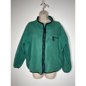 Vintage EMS Eastern Mountain Sports Mens Fleece Jacket Green Full Zip Polartech